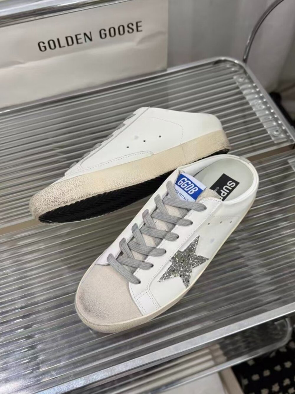 Golden Goose Glitter Star Mule Sneakers - Picture 7 of 9